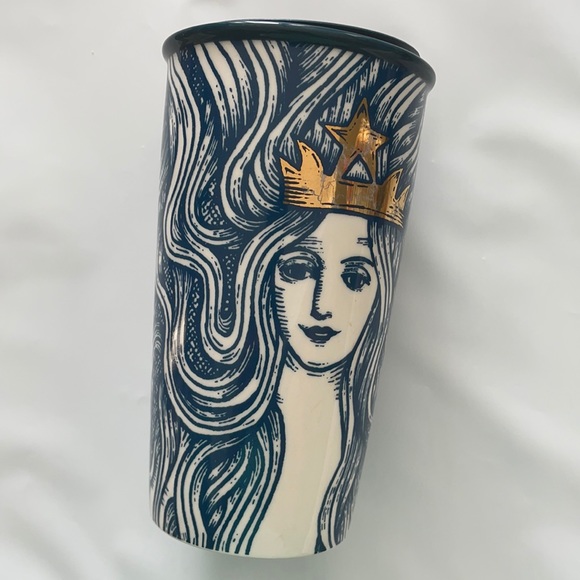 Starbucks Accessories - Starbucks mermaid ceramic travel tumbler limited